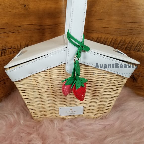 kate spade Bags Nwt Kate Spade Wicker Picnic Basket Bag Strawberry